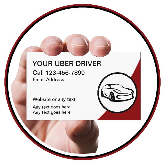 クールシンプルUber Driver Business Card 名刺
