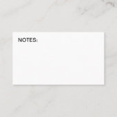 クールシンプルUber Driver Business Card 名刺 (裏面)