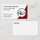 クールシンプルUber Driver Business Card 名刺 (正面/裏面)