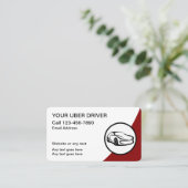 クールシンプルUber Driver Business Card 名刺 (スタンド正面)
