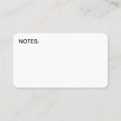 クールシンプルUber Driver Business Card 名刺 (裏面)