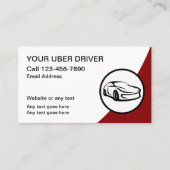 クールシンプルUber Driver Business Card 名刺 (正面)
