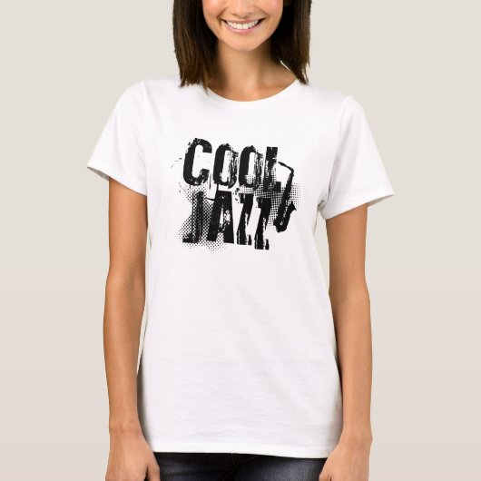 クールジャズミュージックロゴ Tシャツ (正面)