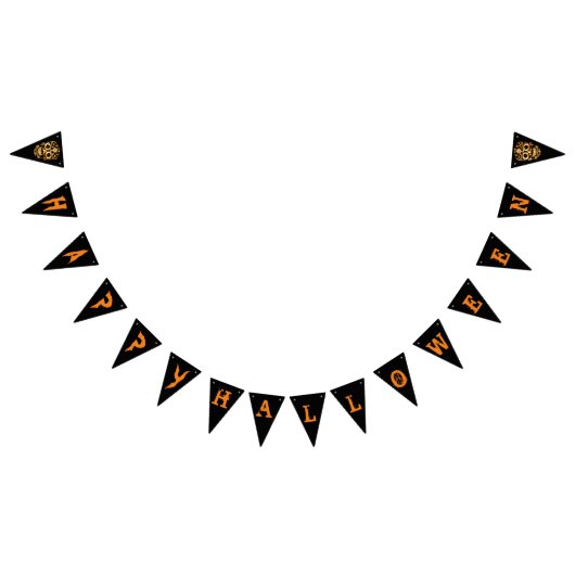 クールスカルスタイリッシュハローウィンパーティ旗 バンティングフラッグ (全)