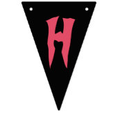 クールスカルスタイリッシュハローウィンパーティ旗 バンティングフラッグ (第2の旗)