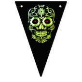 クールスカルスタイリッシュハローウィンパーティ旗 バンティングフラッグ (第1の旗)