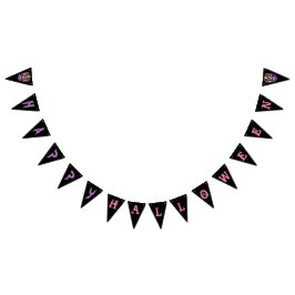 クールスカルスタイリッシュハローウィンパーティ旗 バンティングフラッグ