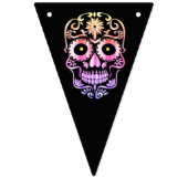 クールスカルスタイリッシュハローウィンパーティ旗 バンティングフラッグ (第1の旗)