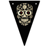 クールスカルスタイリッシュハローウィンパーティ旗 バンティングフラッグ (第1の旗)