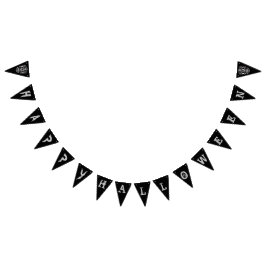 クールスカルスタイリッシュハローウィンパーティ旗 バンティングフラッグ