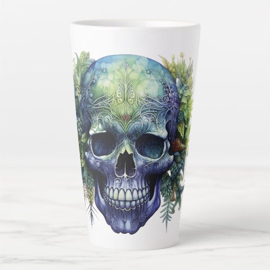 💀🔥クールスカルラテマグ💀🔥 カフェラテマグ (正面)