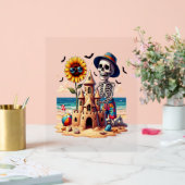 クールスケルトンのビーチ アクリルサイン (ウェディング)