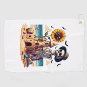 クールスケルトンのビーチ ゴルフタオル (横)