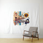 クールスケルトンのビーチ タペストリー (インサイチュ(横))