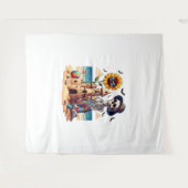 クールスケルトンのビーチ タペストリー (正面(横))