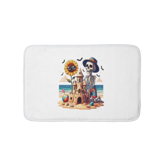 クールスケルトンのビーチ バスマット