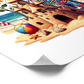 クールスケルトンのビーチ ポスター (角)