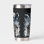 クールスケルトンの恋人に名前を追加 保温保冷タンブラー (左面)