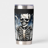 クールスケルトンの恋人に名前を追加 保温保冷タンブラー (背面)