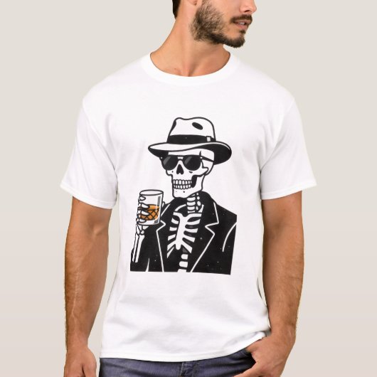 クールスケルトン ジャズクラブ 美意識 Tシャツ - フェドーラ (正面)
