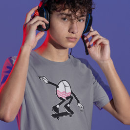 クールスケートボードイースターエッグTシャツ Tシャツ