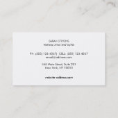 クールスタイリッシュ黒と金ゴールドストライプのモダン 名刺 (裏面)