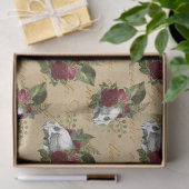 クールステームパンクスカルと花 薄葉紙 (ギフト)