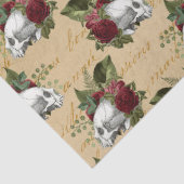 クールステームパンクスカルと花 薄葉紙 (詳細)