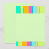 クールストライプの縁どFlat Note Card ノートカード (正面/裏面)