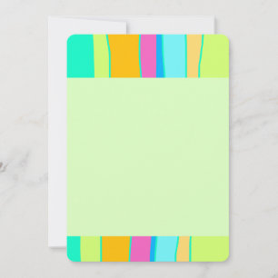 クールストライプの縁どFlat Note Card ノートカード