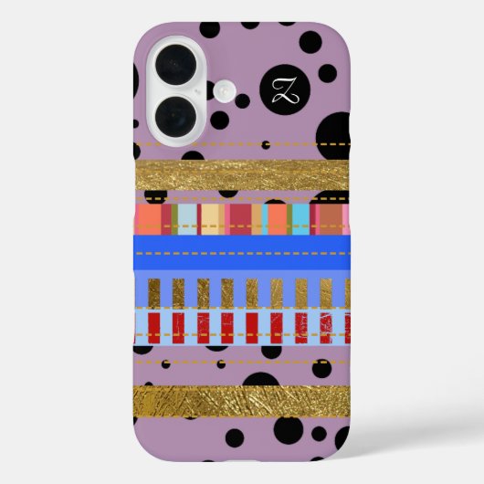 クールストライプイニシャル Case-Mate iPhoneケース (裏面)