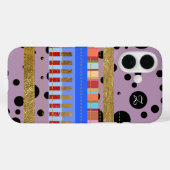 クールストライプイニシャル Case-Mate iPhoneケース (裏面 (横))