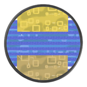 クールストライプ金ゴールド幾何学的 アイスホッケーパック