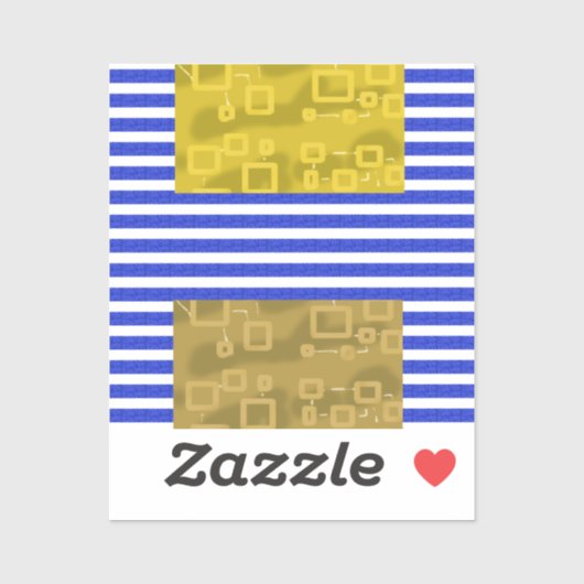 クールストライプ金ゴールド幾何学的 シール (シート)