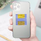 クールストライプ金ゴールド幾何学的 シール (スマートフォン)
