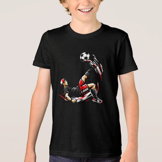 クールストリートキッズサッカーバイクキックTシャツ トライブレンドTシャツ (正面)