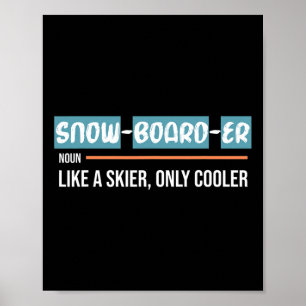 クールスノーボーダーおもしろいシャツWinter Snowboarding T ポスター