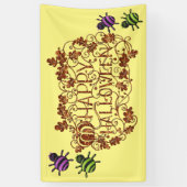 クールスパイダースハロウィンデコレーションハローウィンパーティ 横断幕 (縦)