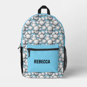 クールスポーツ好きの子供 プリントバックパック (正面)