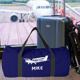クールセスナ航空機,シンプル,ブルー,航空 ダッフルバッグ