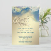 クールタイポグラフィ抽象芸術アルコールインク金ゴールドモダン 招待状 (スタンド正面)