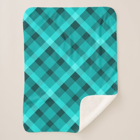 クールターコイズプエレガントライドスモールシャーパブランケット シェルパブランケット (正面)