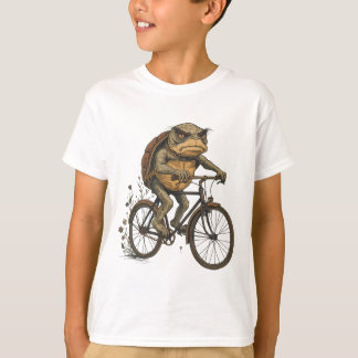 クールタートルオンア予測できなサイクルデザイン Tシャツ