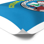 クールダレン国旗のポスタープリント ポスター (角)