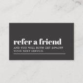 クールダークはっきりしたグレーホワイト美しいサロン 紹介カード (正面)