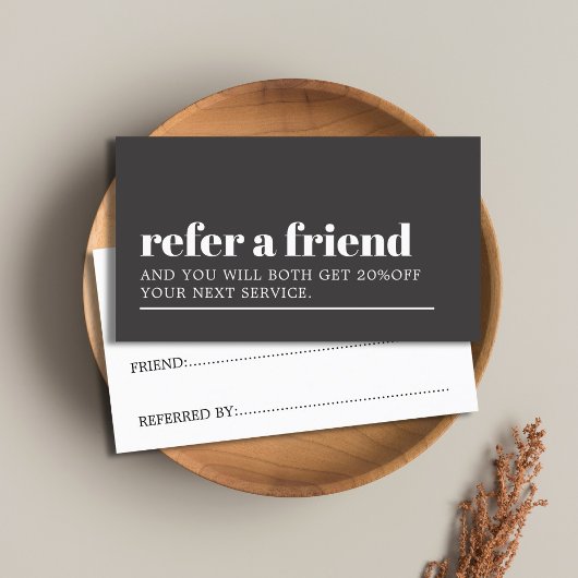 クールダークはっきりしたグレーホワイト美しいサロン 紹介カード