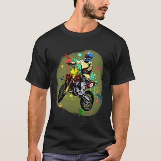 クールダートバイクアウトモトクロスギフトクールダートバイク Tシャツ (正面)