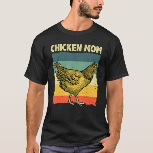 クールチキンママアート 女性向け 鶏農家 ポール Tシャツ (正面)