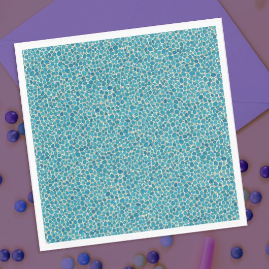 クールティール（緑がかった色）クロコダレアリゲータ爬虫様皮膚パターン スタンダードランチョンナプキン