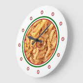 クールテーマパイタリアンスタノベルティキッチンクロック ラージ壁時計 (傾斜)